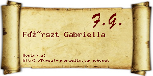 Fürszt Gabriella névjegykártya